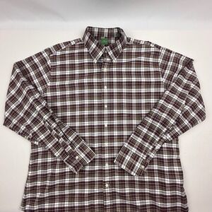 Sid Mashburn Mens XL Plaid Button Down Shirt Long Sleeve Multi Color Cotton
